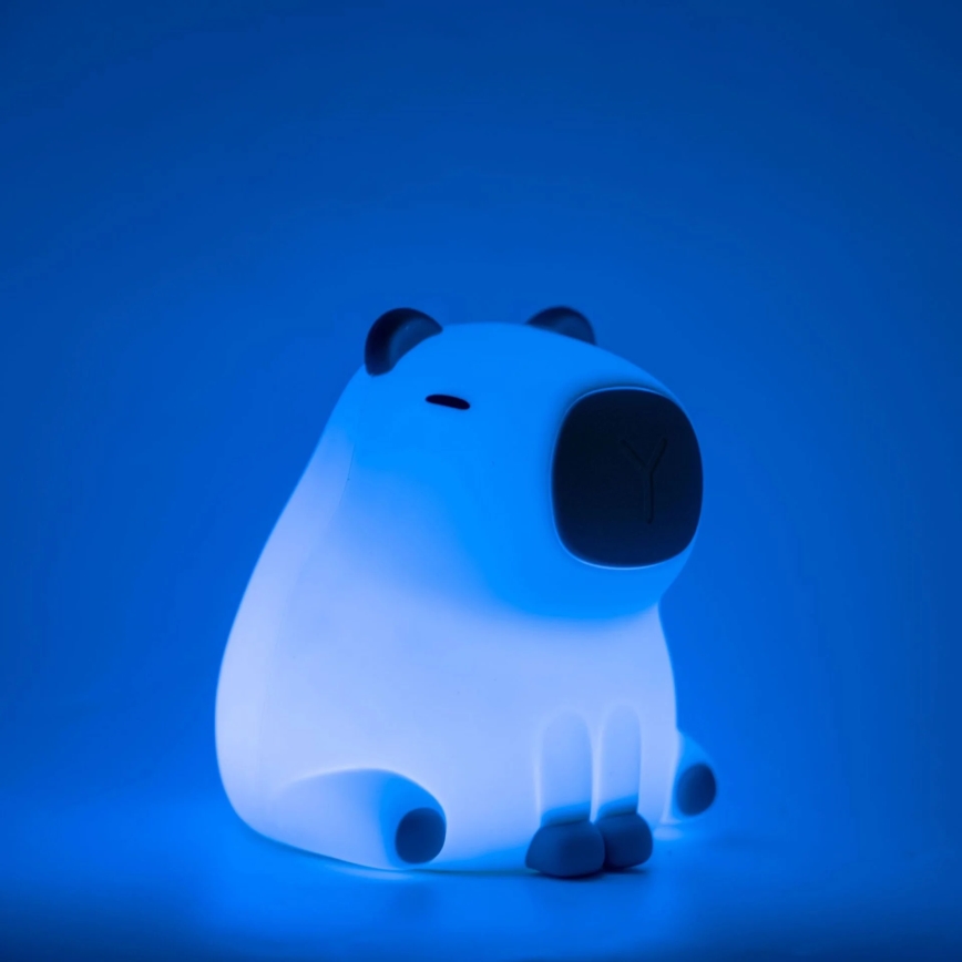 Lampe tactile pour enfants RGBW à intensité variable LED/1W/5V USB 1200 mAh capybara
