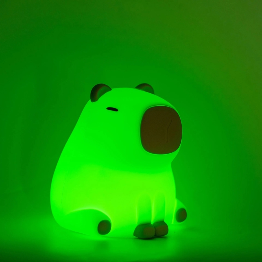 Lampe tactile pour enfants RGBW à intensité variable LED/1W/5V USB 1200 mAh capybara