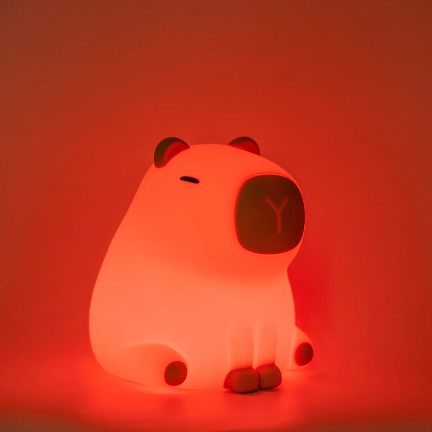 Lampe tactile pour enfants RGBW à intensité variable LED/1W/5V USB 1200 mAh capybara