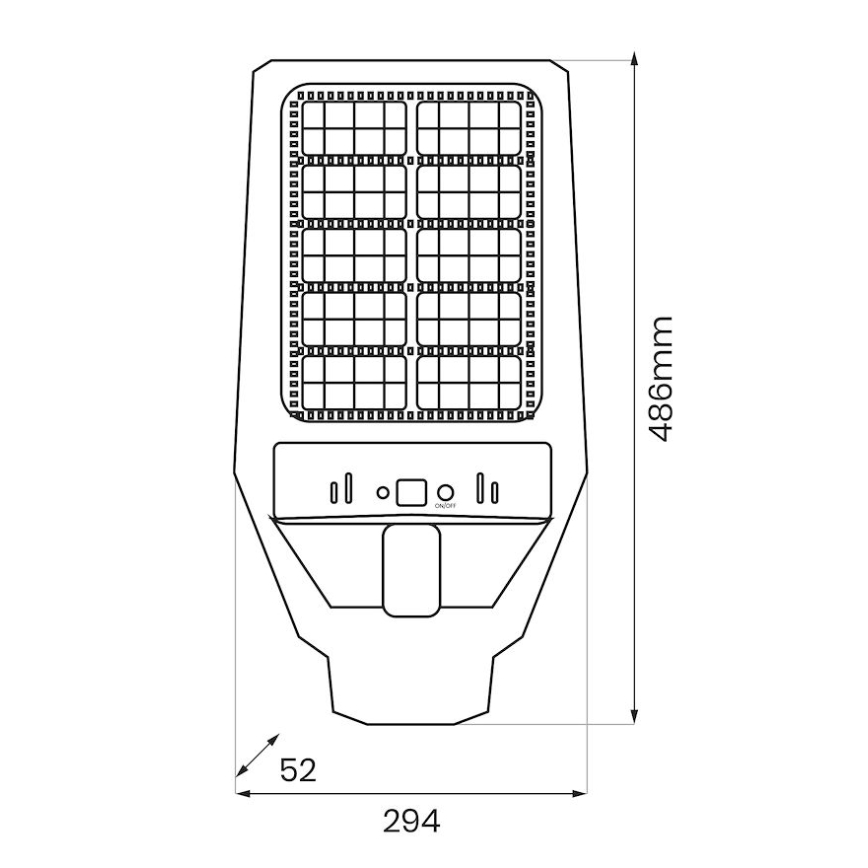 Lampe solaire à intensité variable avec détecteur KERS LED/300W/3,2V 6500K 8000 mAh IP65 gris + Télécommande