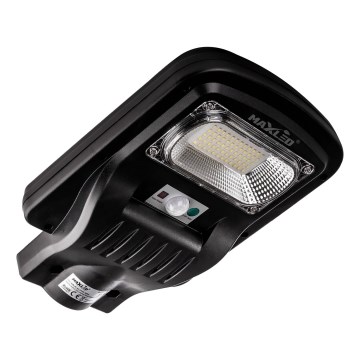 Lampe solaire à intensité variable avec détecteur LED/150W/6V 6500K IP65 noir + Télécommande