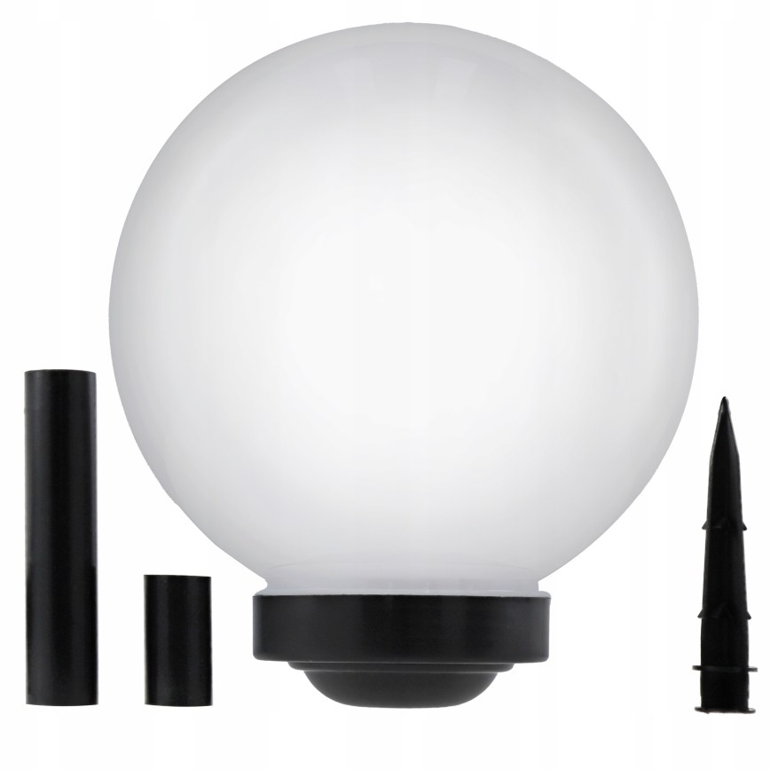 Lampe solaire à LED 1,2 V, 6500 K, 200 mAh, Ø 25 cm, IP44, blanc/noir