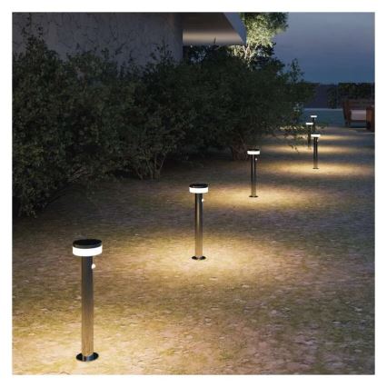 Lampe solaire avec détecteur LED/2W/3,7V 1200 mAh IP44 80 cm