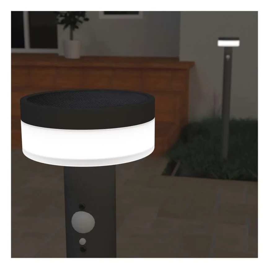 Lampe solaire avec détecteur LED/2W/3,7V 1200 mAh IP44 80 cm