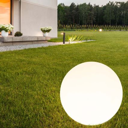 Lampe solaire BALL LED/3,7V 2000 mAh d. 50 cm IP65 blanc