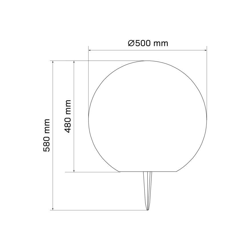 Lampe solaire BALL LED/3,7V 2000 mAh d. 50 cm IP65 blanc