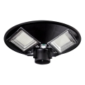 Lampe solaire de rue LED à intensité réglable avec capteur LED/15W/6V 11000 mAh 6500K IP65 noire + télécommande