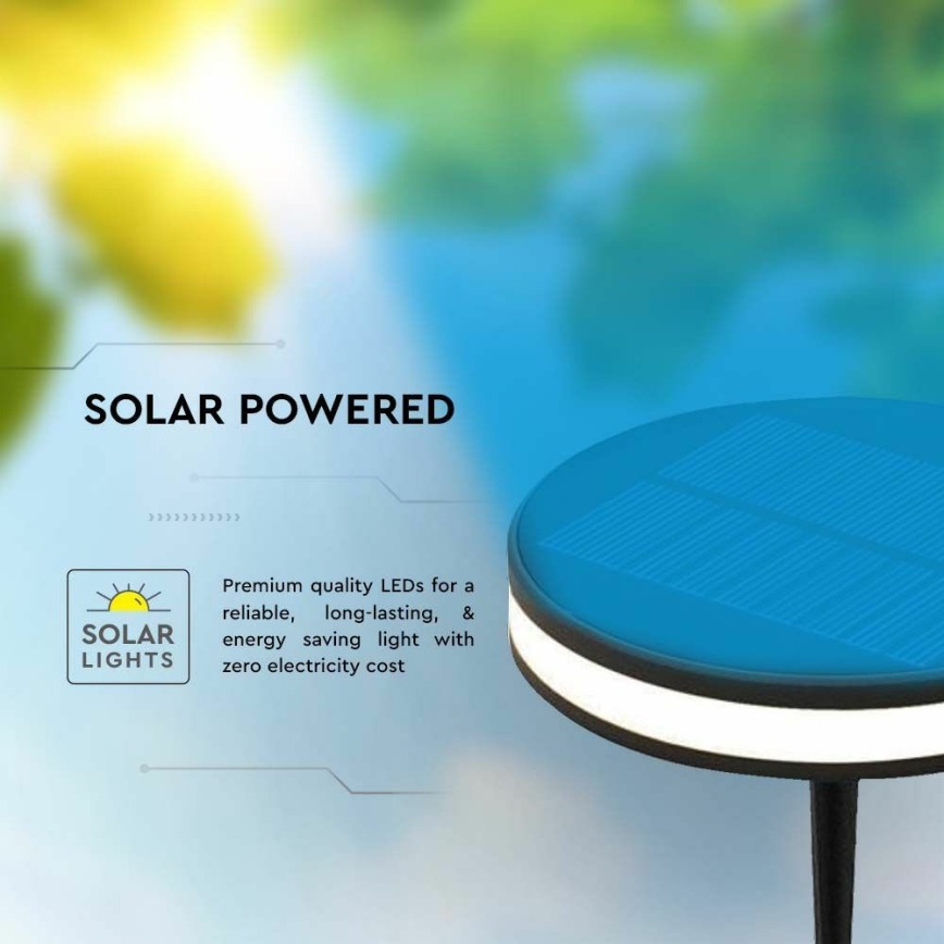 Lampe solaire extérieure LED/1,8W/3,7V IP54 3000K 1800 mAh
