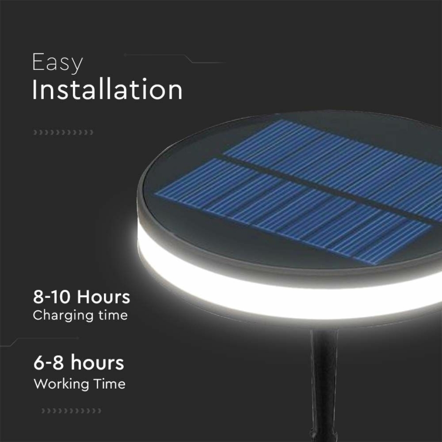 Lampe solaire extérieure LED/1,8W/3,7V IP54 3000K 1800 mAh