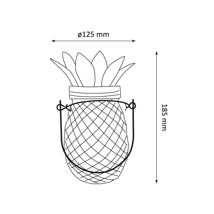 Lampe solaire JAR LED/1,2V IP44 ananas