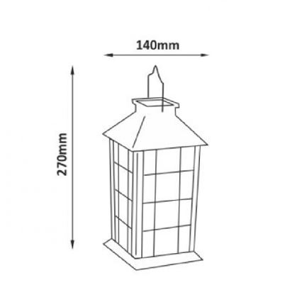 Lampe solaire LED/1,2V IP44 patine
