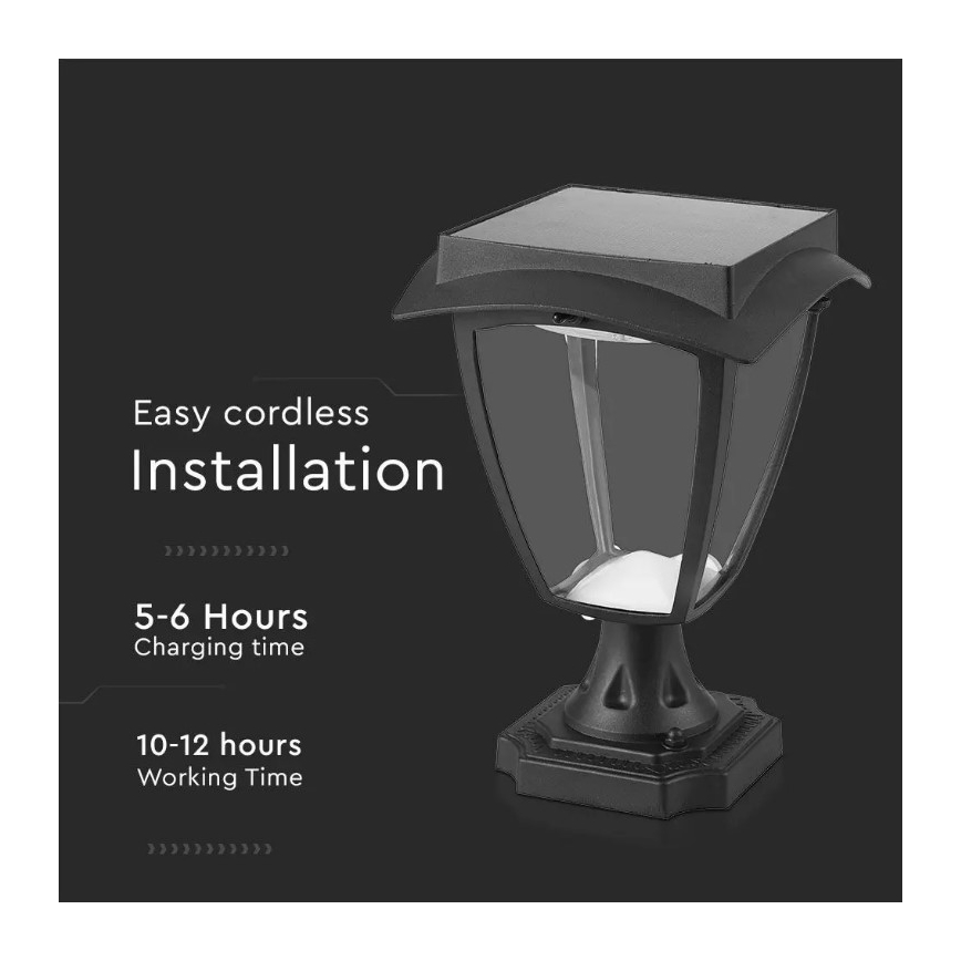 Lampe solaire LED/2W/3,7V 3000/6000K IP65 2200 mAh