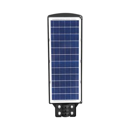 Lampe solaire LED d'extérieur dimmable avec capteur de mouvement et crépuscule LED/12W/3,2V 6000K IP65 10000 mAh noire + télécommande