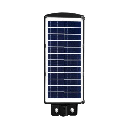 Lampe solaire de rue LED dimmable avec capteur de mouvement et crépuscule LED/8W/3,2V 6000K IP65 9000 mAh noire + télécommande