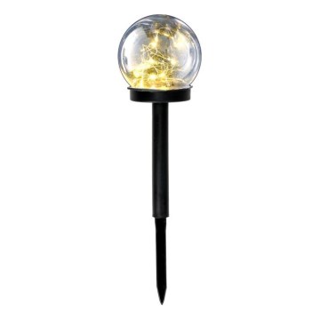 Lampe solaire LED GLEAM LED/1,2V 3000K IP44 40 mAh transparente/noire