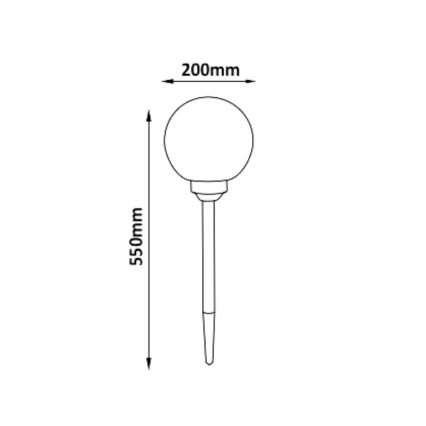 Lampe solaire LED RGB LED/0,2W/AA 1,2V/600mAh IP44