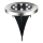 Lampe solaire LED SOLLY, 1,2 V, 6500 K, Ø 11,5 cm, 300 mAh, IP44, chromée