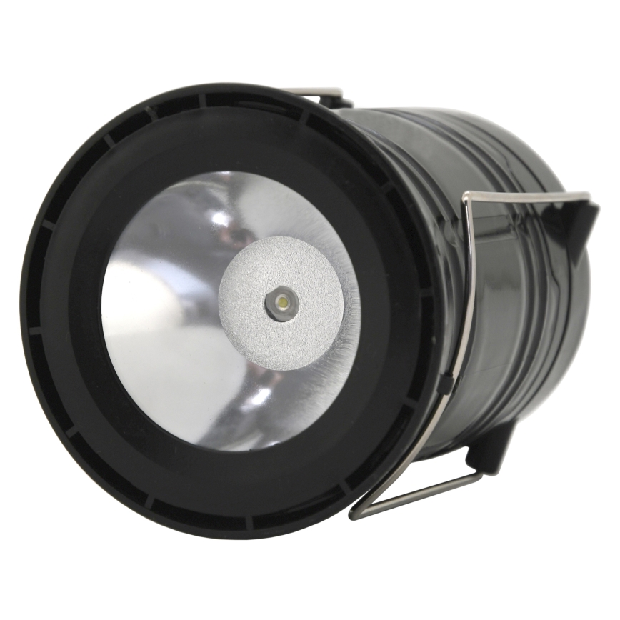 Lampe solaire portable LED/1200mAh noire