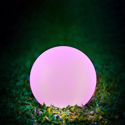 Lampe solaire RGBW BALL LED/1,2V d. 30 cm IP65 + télécommande