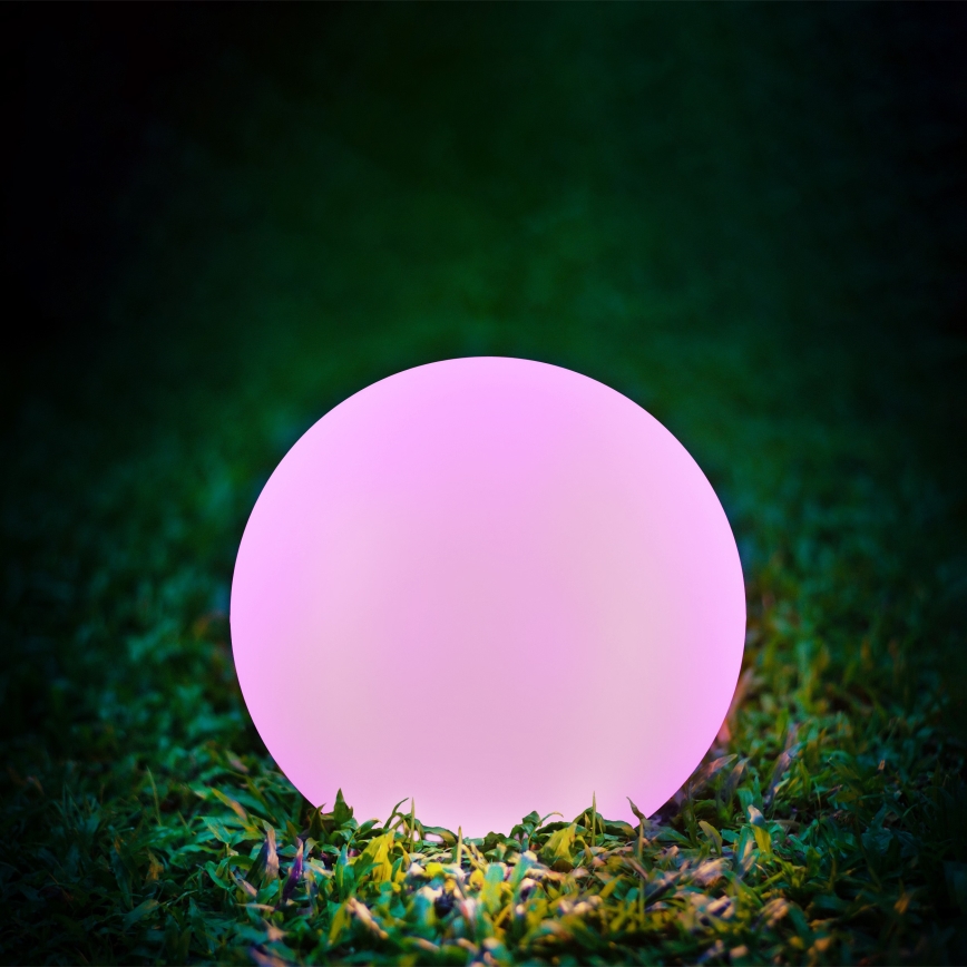 Lampe solaire RGBW BALL LED/1,2V d. 30 cm IP65 + télécommande