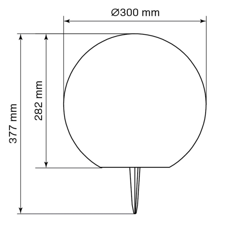 Lampe solaire RGBW BALL LED/1,2V d. 30 cm IP65 + télécommande