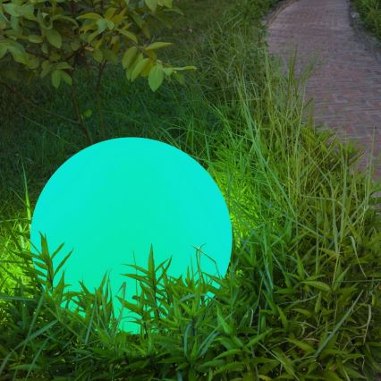 Lampe solaire RGBW BALL LED/3,7V 1500 mAh d. 50 cm IP65 + Télécommande