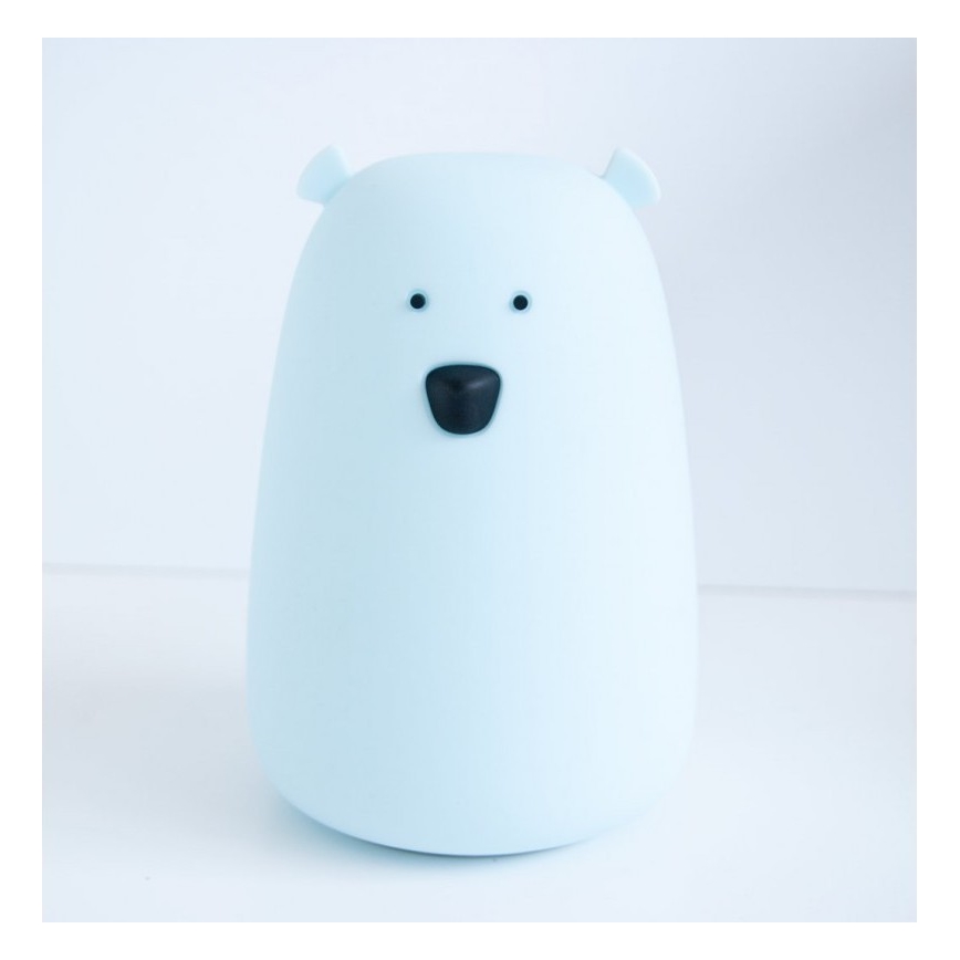 Lampe tactile LED RGB pour enfants BEAR LED/0,8W/5V blanche + USB