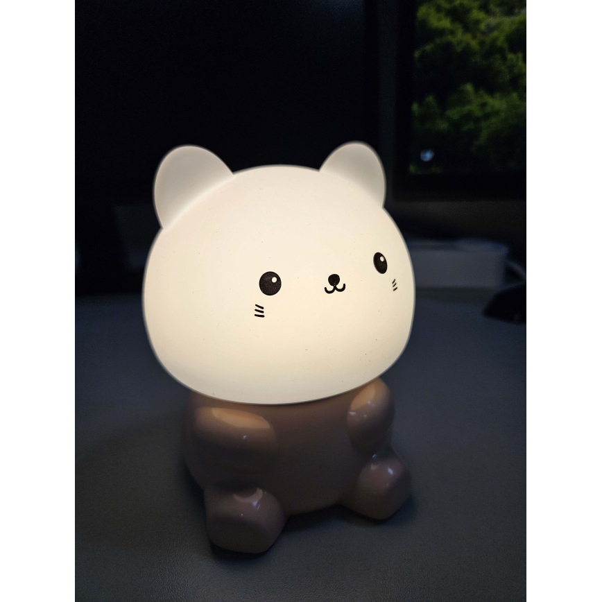 Lampe tactile pour enfants RGBW à intensité variable LED/1W/5V USB 1200 mAh chat