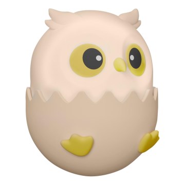 Lampe tactile pour enfants RGBW à intensité variable LED/1W/5V USB 1200 mAh hibou rose