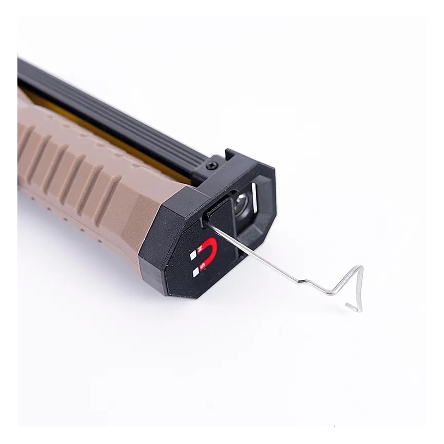 Lampe torche de travail rechargeable à intensité variable avec fonction batterie portative LED/4W/5V IPX4 600 lumens 2000 mAh