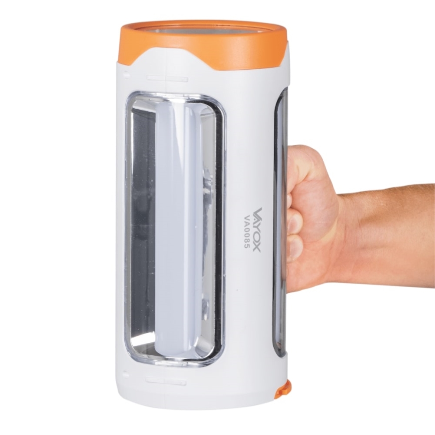 Lampe torche rechargeable à intensité variable 2 en 1 avec fonction batterie portative LED/5 W/230 V 3500 mAh