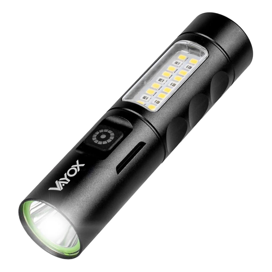 Lampe torche rechargeable à intensité variable avec une lumière rouge LED/5W/5V IPX4 250 brillant 2000 mAh
