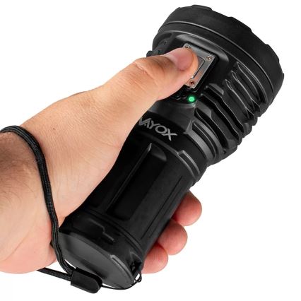 Lampe torche rechargeable à intensité variable LED/5V IPX4 600 brillant 1200 mAh