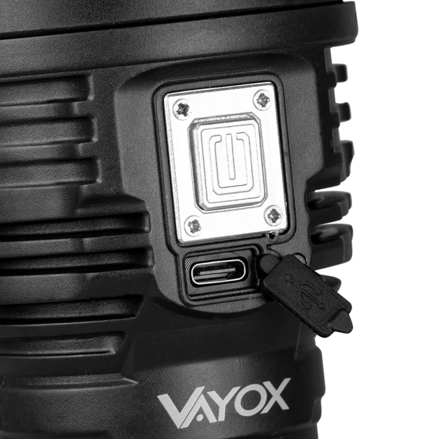 Lampe torche rechargeable à intensité variable LED/5V IPX4 600 brillant 1200 mAh