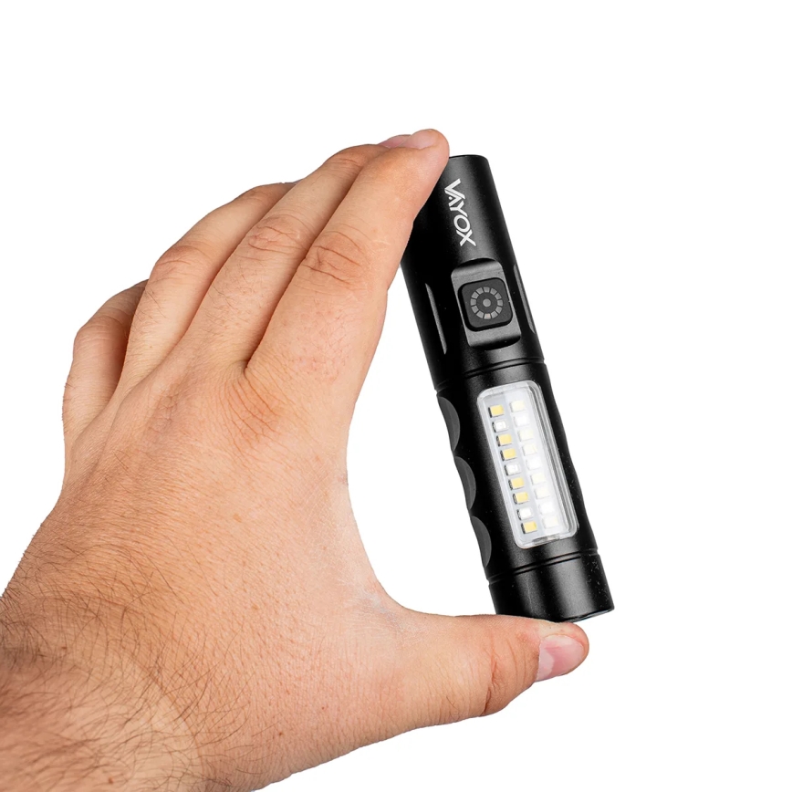 Lampe torche rechargeable à intensité variable avec une lumière rouge LED/5W/5V IPX4 250 brillant 2000 mAh