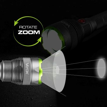 Lampe torche rechargeable à intensité variable avec fonction batterie portative LED/5V IPX7 10000 brillant 2600 mAh