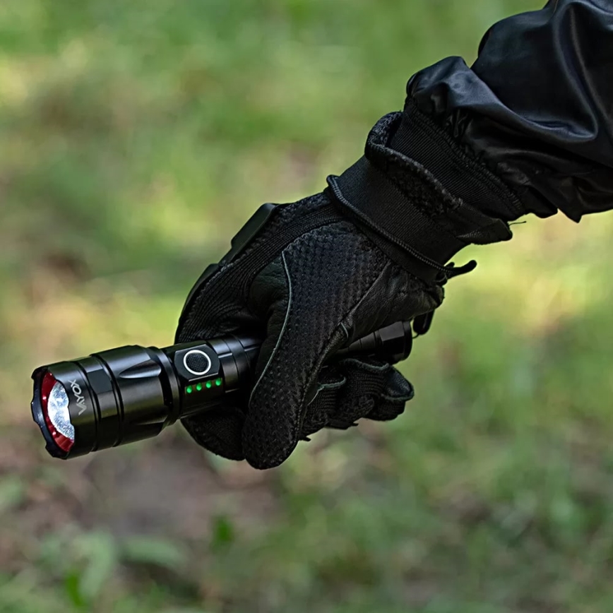 Lampe torche rechargeable à intensité variable avec fonction batterie portative LED/30 W/5 V IPX5 1060 brillant 5000 mAh