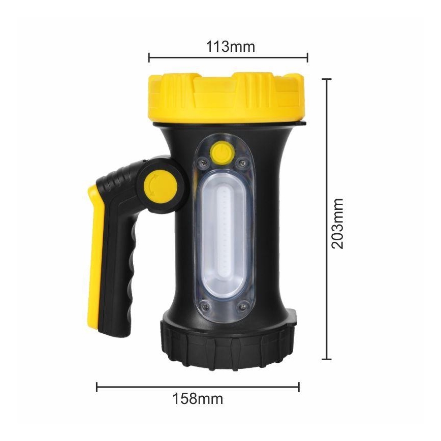 Lampe torche rechargeable LED/5W/4000mAh + LED/3W
