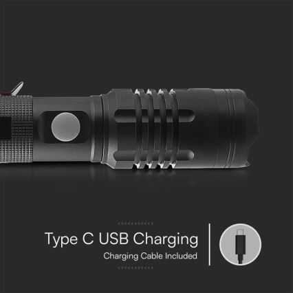 Lampe torche rechargeable LED USB LED/10W/5V IP54 1000 lm