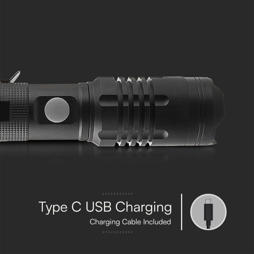 Lampe torche rechargeable LED USB LED/10W/5V IP54 1000 lm