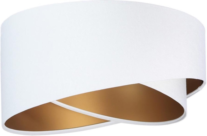Lampenschirm für Hängeleuchte GALAXY E27 d 45 cm weiß/golden