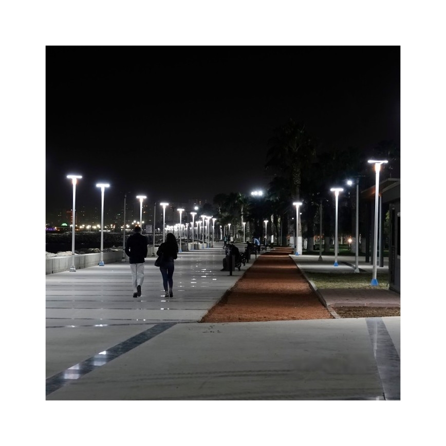 Lampione solare stradale LED con sensore LUVIA LED/15W/3,2V 6500K IP54 5400 mAh + telecomando