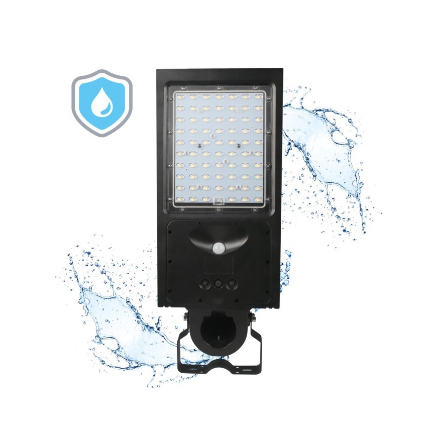 Lampione solare stradale dimmerabile a LED con sensore STREET LED/30W/9,6V 3000/4000K 6000 mAh IP65 + telecomando