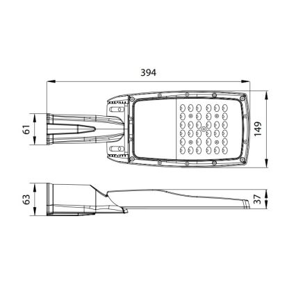 Lampione stradale a LED NOVUM PLUS LED/50W/230V IP65