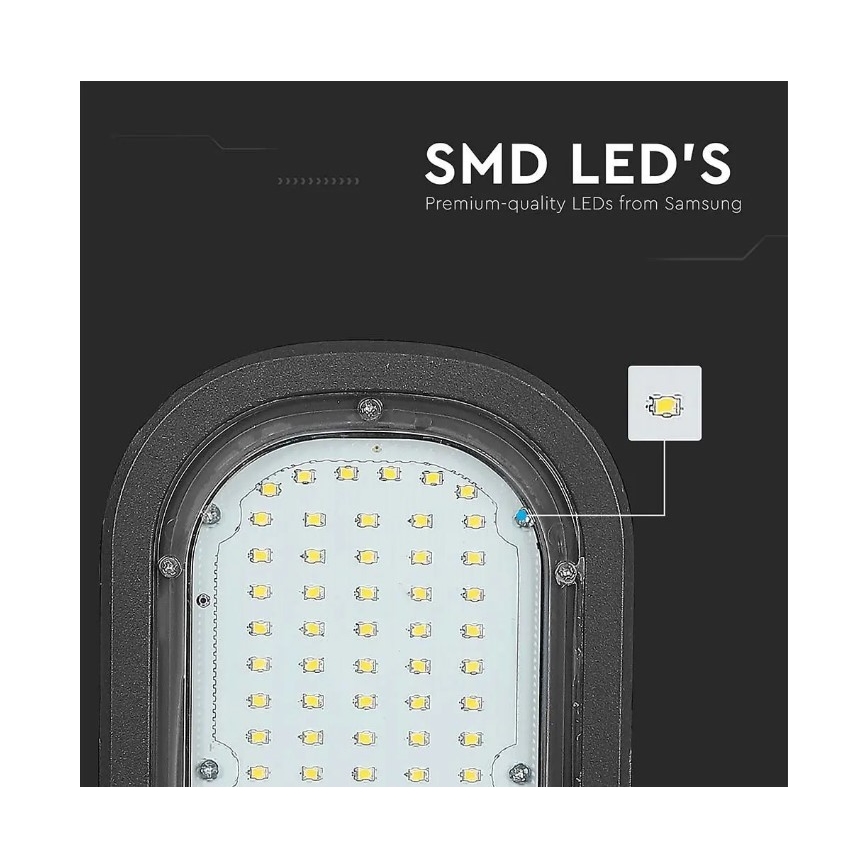 Lampione stradale a LED SAMSUNG CHIP LED/30W/230V 6400K IP65