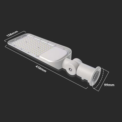 Lampione stradale LED con sensore e chip Samsung, 30W/230V, 6500K, IP65