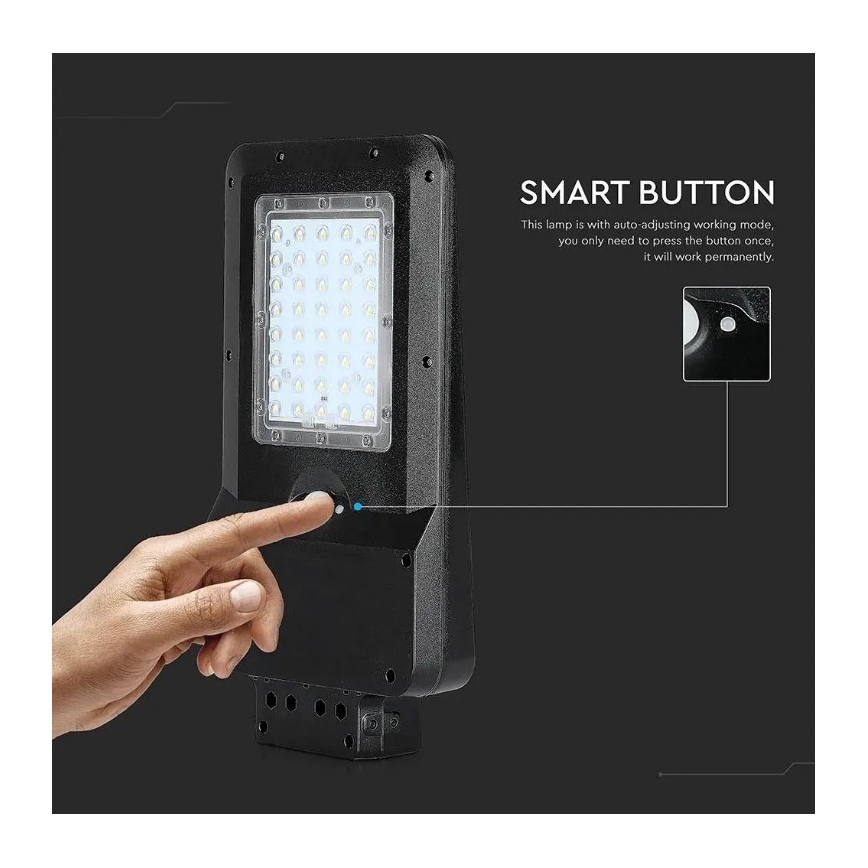 Lampione stradale solare LED con sensore LED/15W/7,4V 6000K IP65 5400 mAh