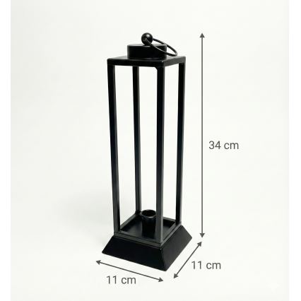 Lanterna decorativa HALL 34 cm nera