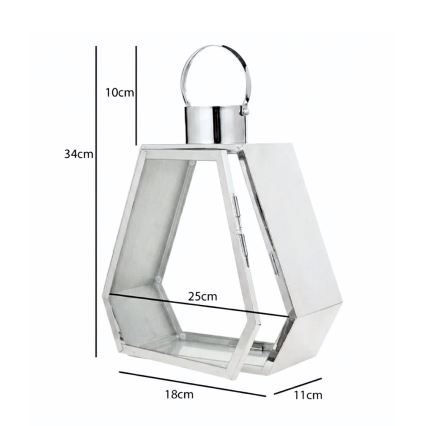 Lanterna decorativa PALACE 34 cm, cromo lucido