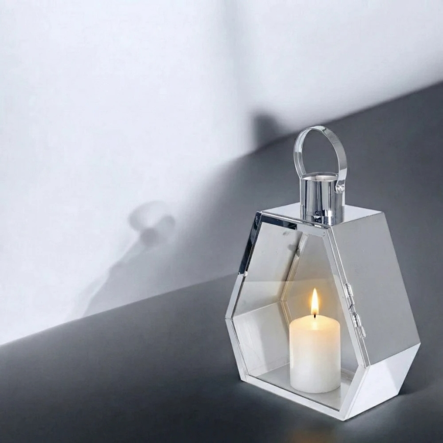 Lanterna decorativa PALACE 43 cm, cromo lucido